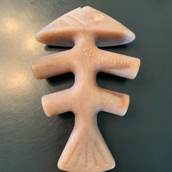 Dog onesie pajamas and Benebone Fishbone dog chew - Picture 5 of 6